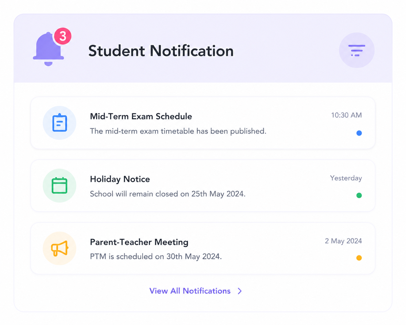 Student notice