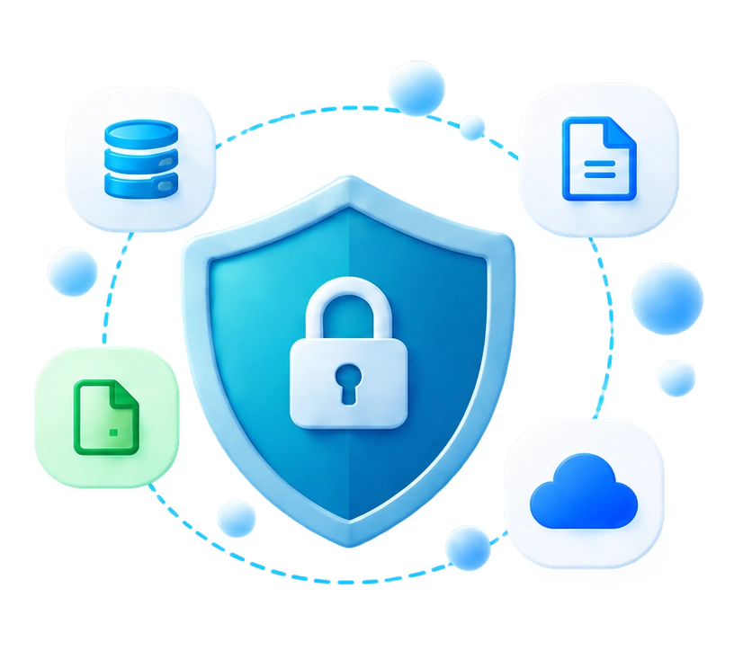 Privacy and Security Shield with encrypted nodes